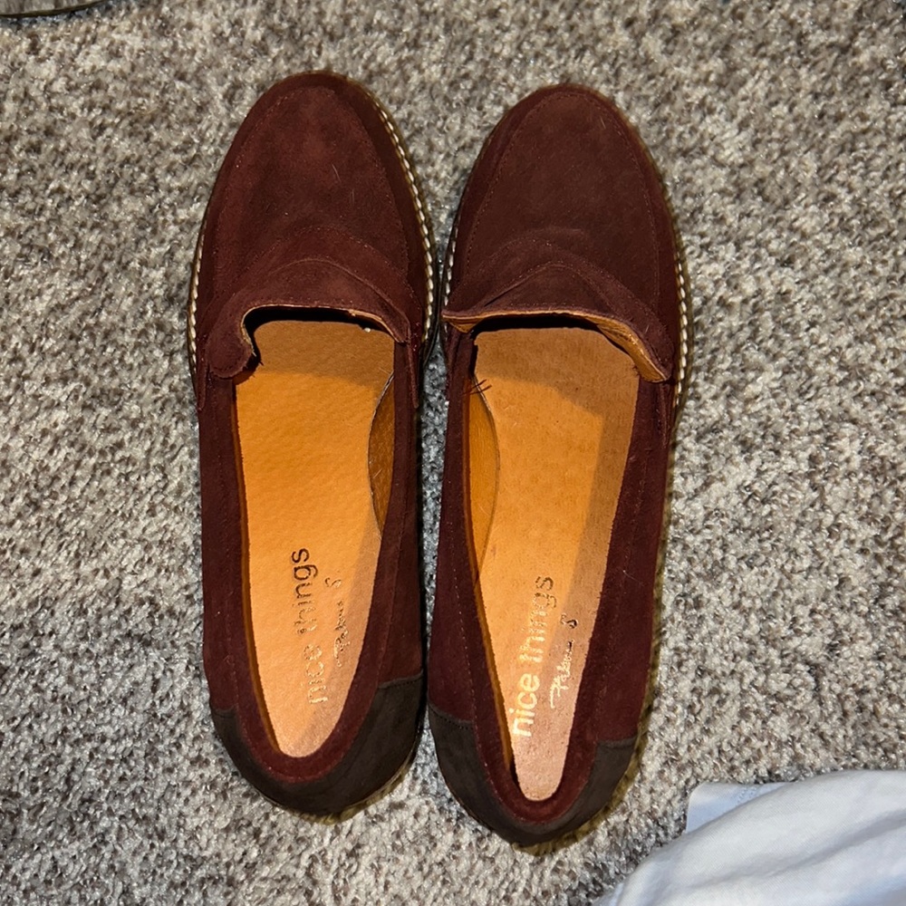 Maroon Suede Loafers